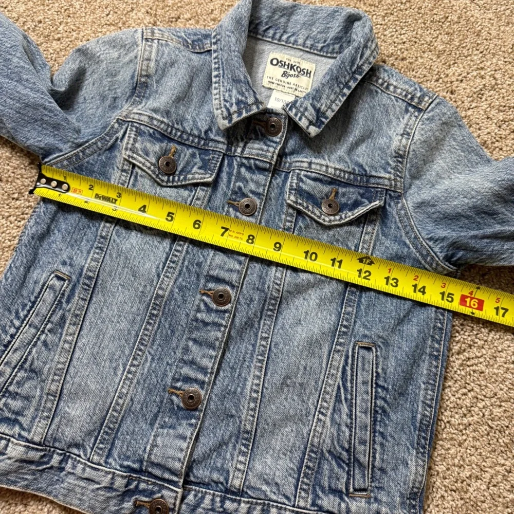 OshKosh B'gosh Denim Jacket Kids Size 10 Blue Classic Trucker Jean Jacket